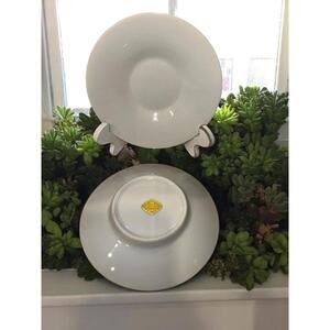 Otagiri Mercantile Company OMC Set of 2 White Plates 4.5"